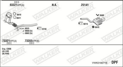 Изпускателна система WALKER VWK018671B