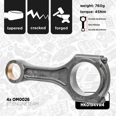 Komplet za popravak, koljenasto vratilo ET ENGINETEAM boxET – service kit HK0194VR4