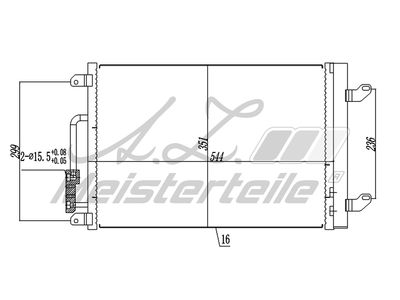 кондензатор, климатизация A.Z. Meisterteile AZMT-45-030-1572