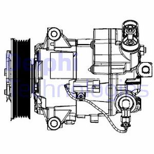 Kompressor, Klimaanlage DELPHI TSP0155948