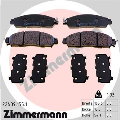 Brake Pad Set, disc brake 22439.155.1