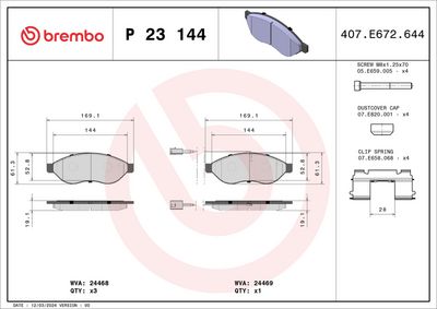 Brake Pad Set, disc brake P 23 144