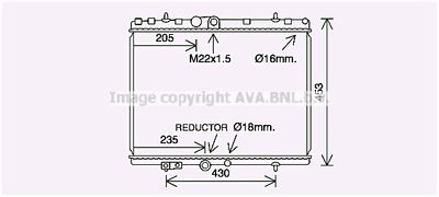 Радиатор, охлаждение двигателя AVA QUALITY COOLING CN2312 для CITROËN C5