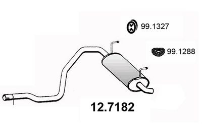 ASSO 12.7182 Глушитель выхлопных газов  для FIAT PANDA (169_) 1.2 4x4 (169.AXB2A)