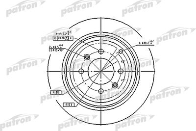 PATRON PBD2781 Тормозные диски  для PEUGEOT 406 (Пежо 406)