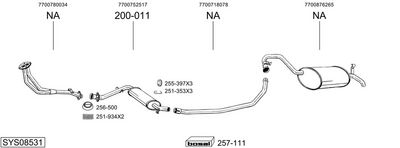 Изпускателна система BOSAL SYS08531