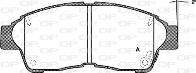 Комплект тормозных колодок, дисковый тормоз OPEN PARTS BPA0402.42 для TOYOTA PICNIC
