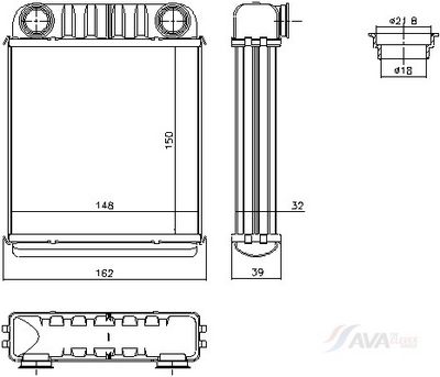 топлообменник, отопление на вътрешното пространство AVA Clever Choice RT6701