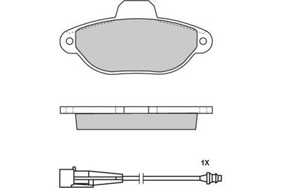 Комплект тормозных колодок, дисковый тормоз E.T.F. 12-0626 для FIAT CINQUECENTO