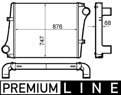 Intercooler, inlaatluchtkoeler - CI399000P - MAHLE