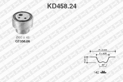 Комплект ремня ГРМ SNR KD458.24 для ALFA ROMEO 164