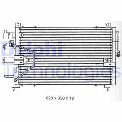 DELPHI TSP0225256 Радіатор кондиціонера для DAIHATSU (Дайхатсу)