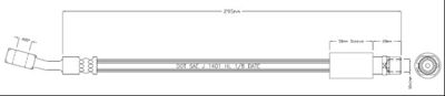 MOTAQUIP VBH1243 Тормозной шланг  для OPEL MERIVA A вэн (X03) 1.6 16V (E75)