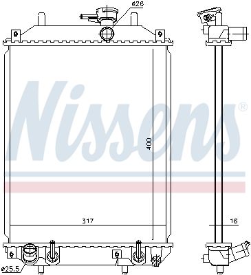 Radiator, engine cooling 61739