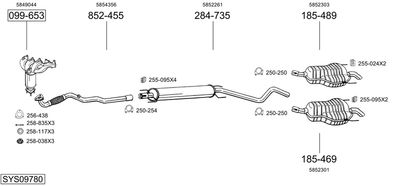 ABGASANLAGE BOSAL SYS09780