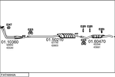 SISTEM DE ESAPAMENT MTS FIAT48940A002574