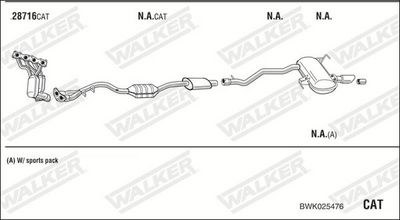 ABGASANLAGE WALKER BWK025476