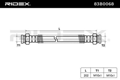 спирачен маркуч RIDEX 83B0068