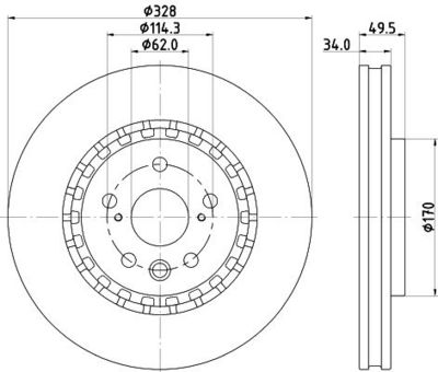 спирачен диск MINTEX MDC3256CMX