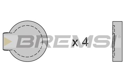 Комплект тормозных колодок, дисковый тормоз BREMSI BP2122 для CITROËN AMI