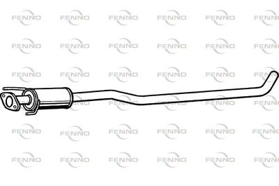 Средний глушитель выхлопных газов FENNO P6277 для SUZUKI LIANA