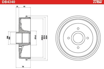 Brake Drum DB4340