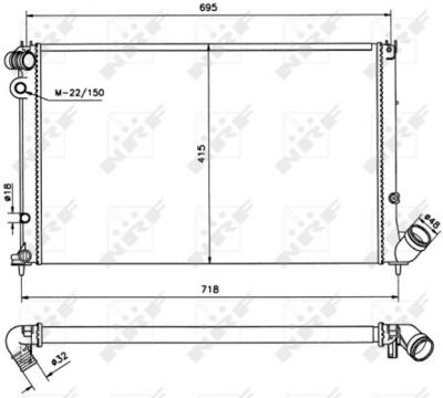 Radiator, engine cooling 58020