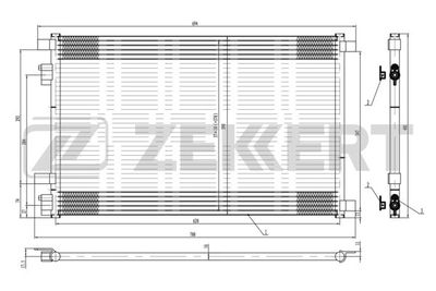 ZEKKERT MK-3045 Радіатор кондиціонера 
