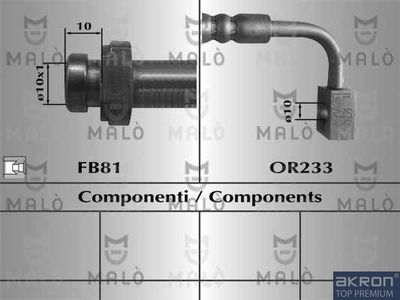 Тормозной шланг AKRON-MALÒ 81019 для FIAT FREEMONT
