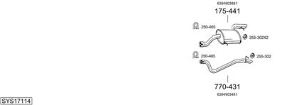 Układ wydechowy BOSAL SYS17114