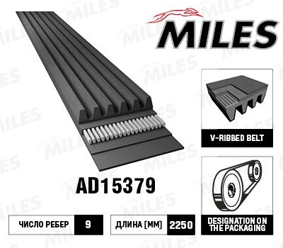 Поликлиновой ремень MILES AD15379