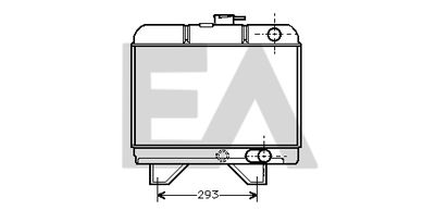 Радиатор, охлаждение двигателя EACLIMA 31R55006 для PEUGEOT 204
