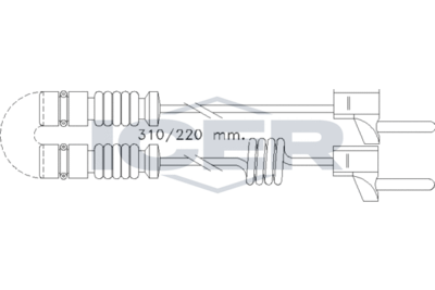 Сигнализатор, износ тормозных колодок ICER 610221 E C для MERCEDES-BENZ T2/L