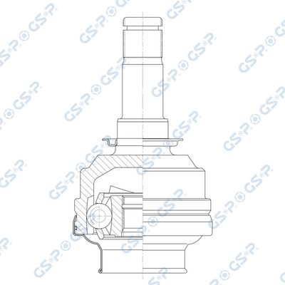 каре комплект, полуоска GSP 601060