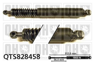 Газовая пружина, крышка багажник QUINTON HAZELL QTS828458 для VW TOUAREG