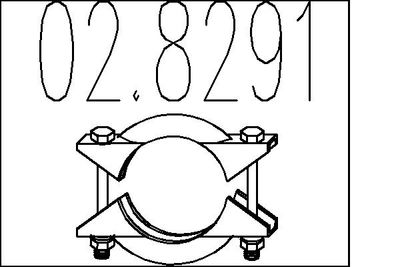 Соединительные элементы, система выпуска MTS 02.8291 для FIAT 900