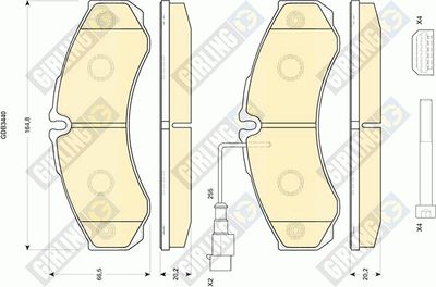 Комплект тормозных колодок, дисковый тормоз GIRLING 6134409 для LADA NIVA