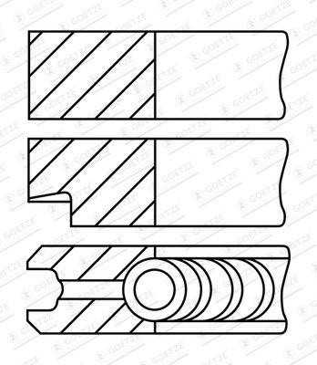 Комплект поршневых колец GOETZE ENGINE 08-421800-10 для BMW X6