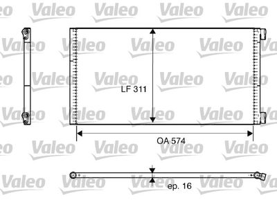 VALEO 817684 Радиатор кондиционера  для FIAT PUNTO (Фиат Пунто)