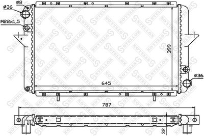 STELLOX 10-25239-SX Радиатор охлаждения двигателя для RENAULT MASTER I Фургон (T__)