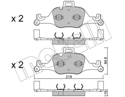 Комплект тормозных колодок, дисковый тормоз METELLI 22-1145-0 для BMW iX3