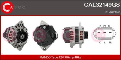 Генератор CASCO CAL32149GS для KIA PICANTO