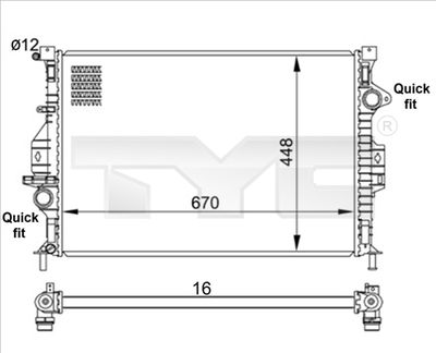 TYC 710-0057 Крышка радиатора  для FORD  (Форд Kуга)