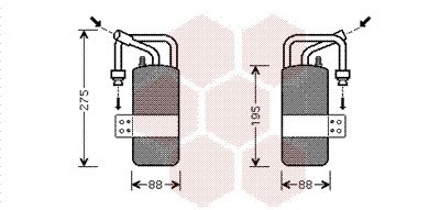 VAN WEZEL Droger, airconditioning (1800D386)