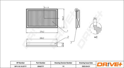 LUFTFILTER DR!VE+ DP1110100777 1
