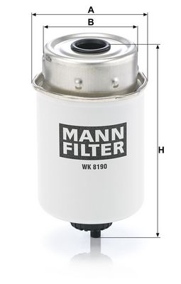 Brandstoffilter (geschroefd) past: AHLMANN AX1000, AX700, AX850  BOMAG BW11RH, BW141AD-4, BW151AD-5, BW177PDH-4  CATERPILLAR 289C, 906H, 907H, 908H  JOHN DEERE 5065M  MECALAC AX850