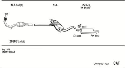 SISTEM DE ESAPAMENT WALKER VWK010179A