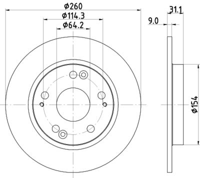 Тормозной диск HELLA 8DD 355 117-901 для HONDA CR-Z