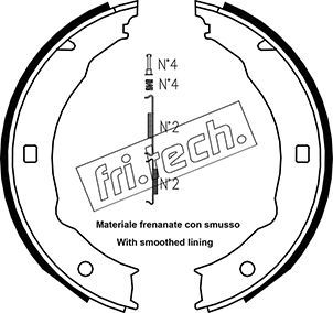 Zestaw szczęk hamulcowych, hamulec postojowy FRI.TECH. 1079.193K