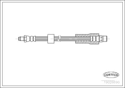 CORTECO 19026690 Тормозной шланг  для BMW 5 (Бмв 5)
